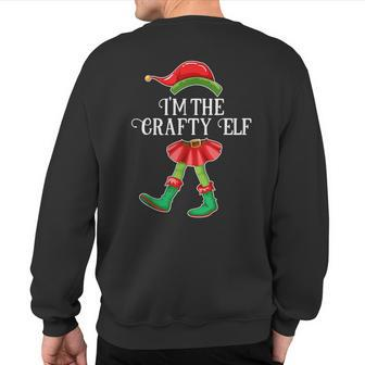 I'm The Crafty Elf Christmas Matching Family Group Sweatshirt Back Print | Mazezy
