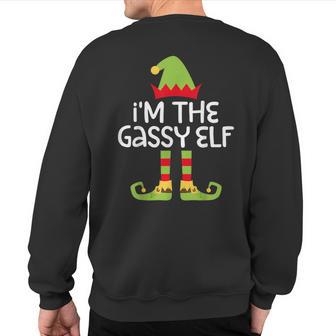 I'm The Gassy Elf Matching Christmas Costume Sweatshirt Back Print - Thegiftio UK