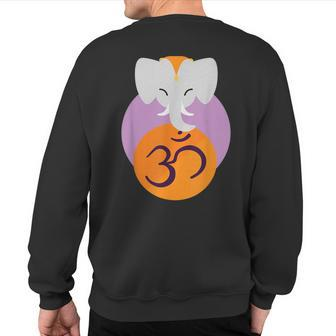 Indian Spiritual Elephant Namaste Save The Elephants Sweatshirt Back Print | Mazezy