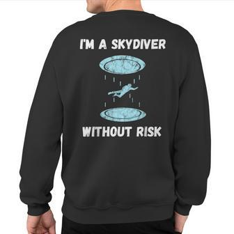 Indoor Skydiver Indoor Skydiving Tunnel Flight Sweatshirt Back Print | Mazezy