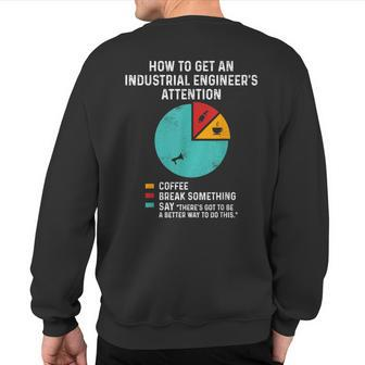 Industrial Engineer Attention Engineering Sweatshirt Back Print | Mazezy