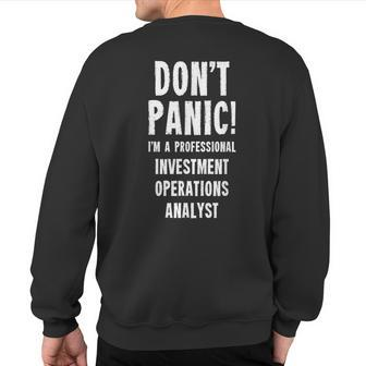Investment Operations Analyst Sweatshirt Back Print | Mazezy