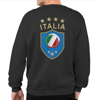 Italy Soccer Italian Italia Flag Football Player Sweatshirt Back Print | Mazezy