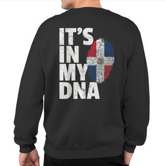 It's In My Dna Dominican Republic Flag Christmas Sweatshirt Back Print - Monsterry AU