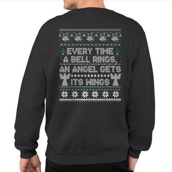 It's A Wonderful Life Every Time A Bell Rings Ugly Sweater Sweatshirt Back Print - Thegiftio UK
