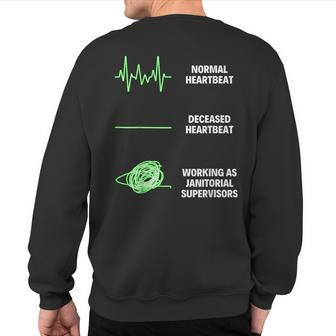 Janitorial Supervisors Job Profession Savvy Cleaner Worker Sweatshirt Back Print | Mazezy