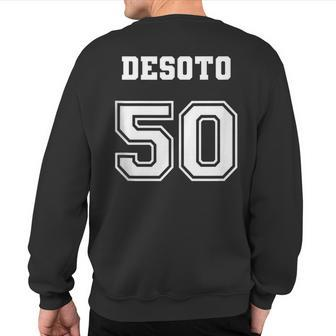 Jersey Style Desoto De Soto 50 1950 Antique Classic Car Sweatshirt Back Print | Mazezy