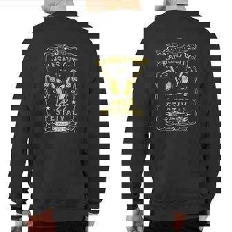Kansas City Jazz Festival Guitar Sweatshirt Back Print | Mazezy