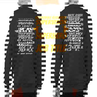 Keymodule Assembly Supervisor Humor Sweatshirt Back Print | Mazezy