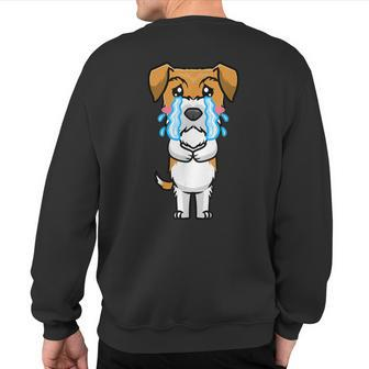 Kromfohrländer Dog Sad Sweatshirt Back Print | Mazezy