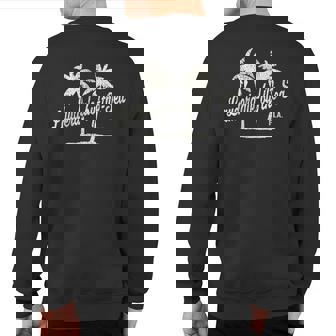 Lauderdale-By-The-Sea Florida Vintage 70S Palm Trees Graphic Sweatshirt Back Print | Mazezy