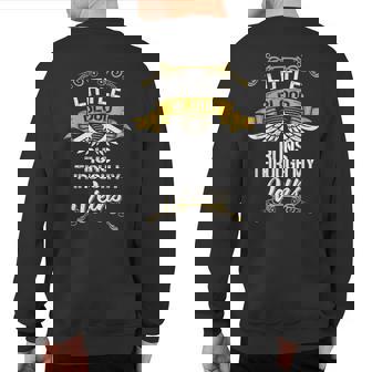 Little Blood Runs Through My Veins Sweatshirt Back Print - Seseable