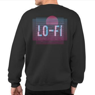 Lo-Fi Hip Hop Retro Modern Sweatshirt Back Print | Mazezy