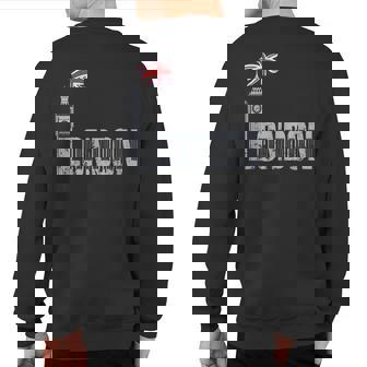 London Flag Vintage Sweatshirt Back Print | Mazezy