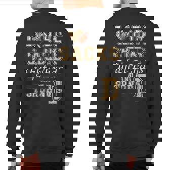 I Love Big Sacks Tight Ends And Strong D Heart Football Sweatshirt Back Print - Thegiftio