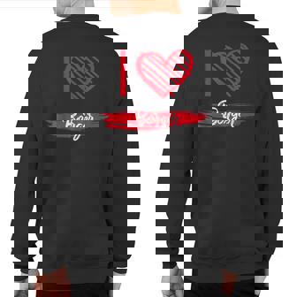 I Love Borger I Heart Borger Sweatshirt Back Print | Mazezy