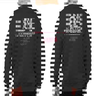 I Love Qanun Musical Instrument Music Musical Sweatshirt Back Print | Mazezy