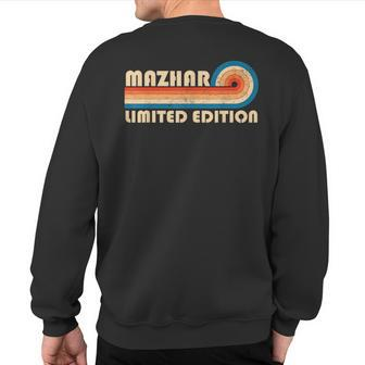 Mazhar Surname Retro Vintage 80S 90S Birthday Reunion Sweatshirt Back Print | Mazezy AU