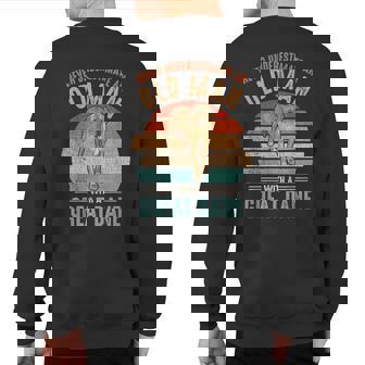 Mb Never Underestimate An Old Man With A Great Dane Sweatshirt Back Print | Seseable UK