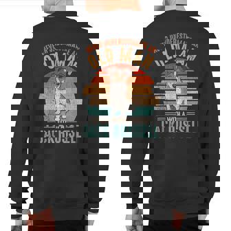 Mb Never Underestimate An Old Man With A Jack Russel Sweatshirt Back Print | Seseable CA