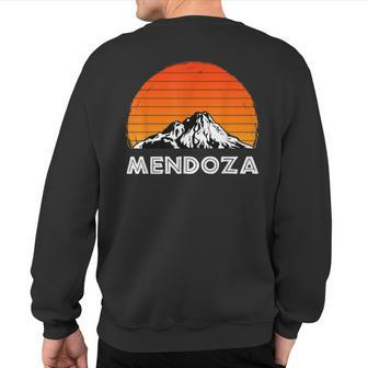 Mendoza Argentina Vintage Retro Argentinian Mountains Andes Sweatshirt Back Print | Mazezy