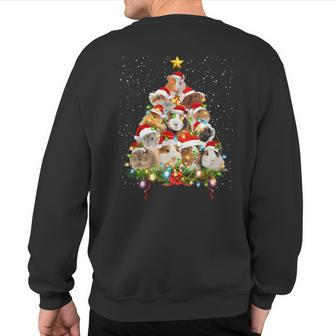 Merry Christmas Guinea Pig Christmas Ornament Tree Santa Sweatshirt Back Print - Thegiftio UK