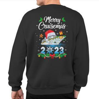 Merry Cruisemas 2023 Christmas Santa Reindeer Cruise Ship Sweatshirt Back Print | Mazezy