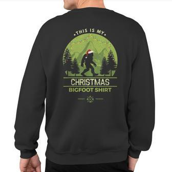 Merry Xmas Bigfoot Santa Squatch Christmas Yeti Sweatshirt Back Print - Thegiftio UK