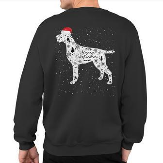 Merry Xmas Cesky Fousek Dog Christmas Sweatshirt Back Print | Mazezy