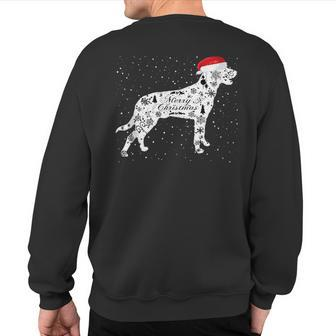 Merry Xmas Estonian Hound Dog Christmas Sweatshirt Back Print | Mazezy