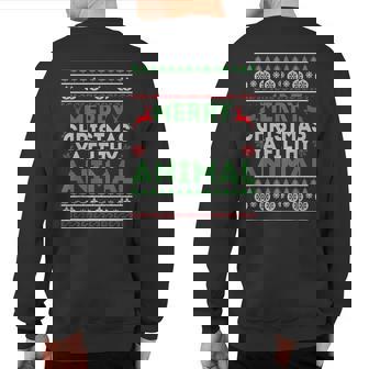 Merry Xmas Ya-Filthy Animal Christmas Pajama Sweatshirt Back Print | Mazezy