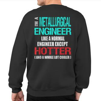 Metallurgical Engineer Slogan Sweatshirt Back Print | Mazezy
