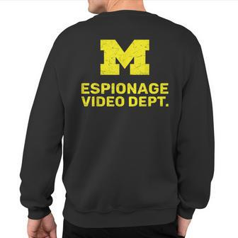 Michigan Espionage Dept Michigan Video Espionage Department Sweatshirt Back Print - Thegiftio UK