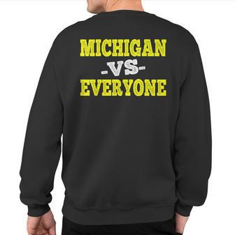 Michigan Vs Everyone Vintage Sweatshirt Back Print - Monsterry AU