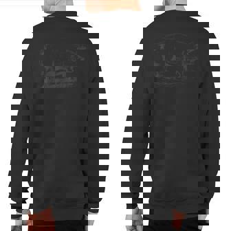 Mortadella Pig Italian Hand Drawn Pork Sweatshirt Back Print | Mazezy