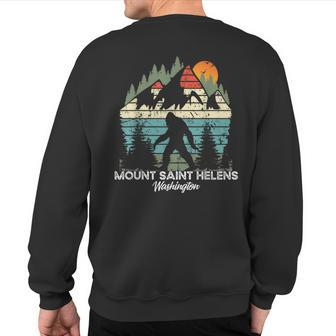 Mount Saint Helens Washington National Park Retro 80'S Sweatshirt Back Print | Mazezy