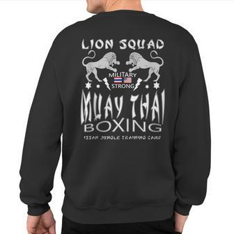 Muay Thai Kick Boxing Training Sweatshirt Back Print | Mazezy