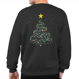 Music Note Tree Wish You A Merry Christmas Musical Sweatshirt Back Print - Thegiftio UK
