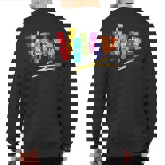 Music Xylophone Music Lover Sweatshirt Back Print | Mazezy