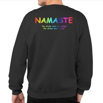 Namaste Personal Development Sweatshirt Back Print | Mazezy