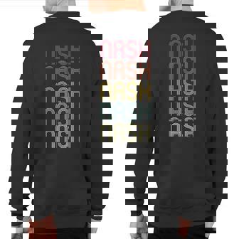 Nash Retro Wordmark Pattern Vintage Personalized 70S Sweatshirt Back Print | Mazezy