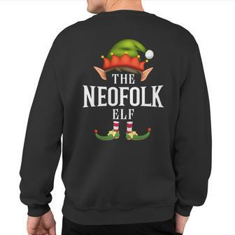 Neofolk Elf Group Christmas Pajama Party Sweatshirt Back Print | Mazezy CA