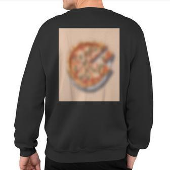 New York-Style Thin-Crust Pizza Slice Graphic Sweatshirt Back Print | Mazezy