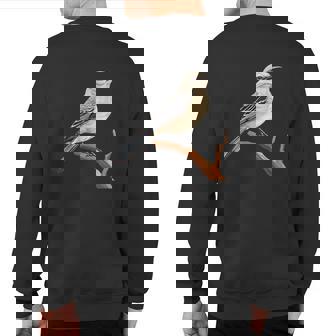 Northern Mockingbird Lover Illustration Sweatshirt Back Print | Mazezy