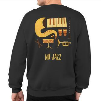 Nu Jazz Vintage Jazz Music Sweatshirt Back Print | Mazezy