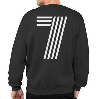 Number 7 Lucky Number Seven Sweatshirt Back Print | Mazezy