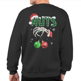 Nuts Chest Christmas Chestnuts Xmas Couple Matching Costume Sweatshirt Back Print - Thegiftio UK