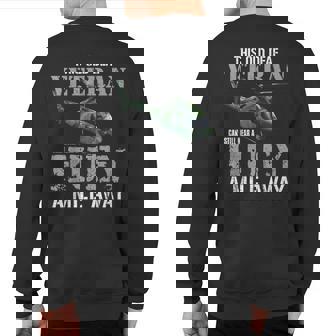 Old Deaf Veteran Can Hear A Huey Vietnam Helicopter Sweatshirt Back Print | Mazezy