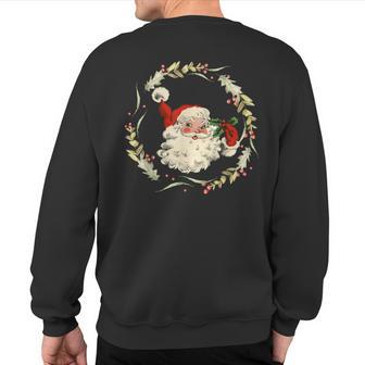 Old Fashioned Santa Claus Face Vintage Christmas Matching Sweatshirt Back Print - Thegiftio UK