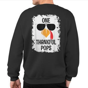 One Thankful Pops Thanksgiving Sweatshirt Back Print - Thegiftio UK